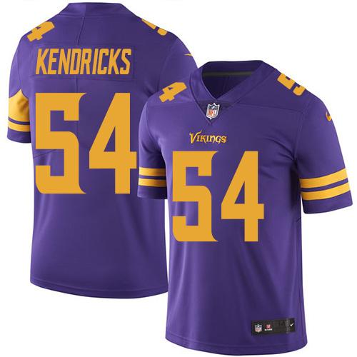 Nike Vikings #54 Eric Kendricks Purple Men's Stitched NFL Limited Rush Jersey - Click Image to Close